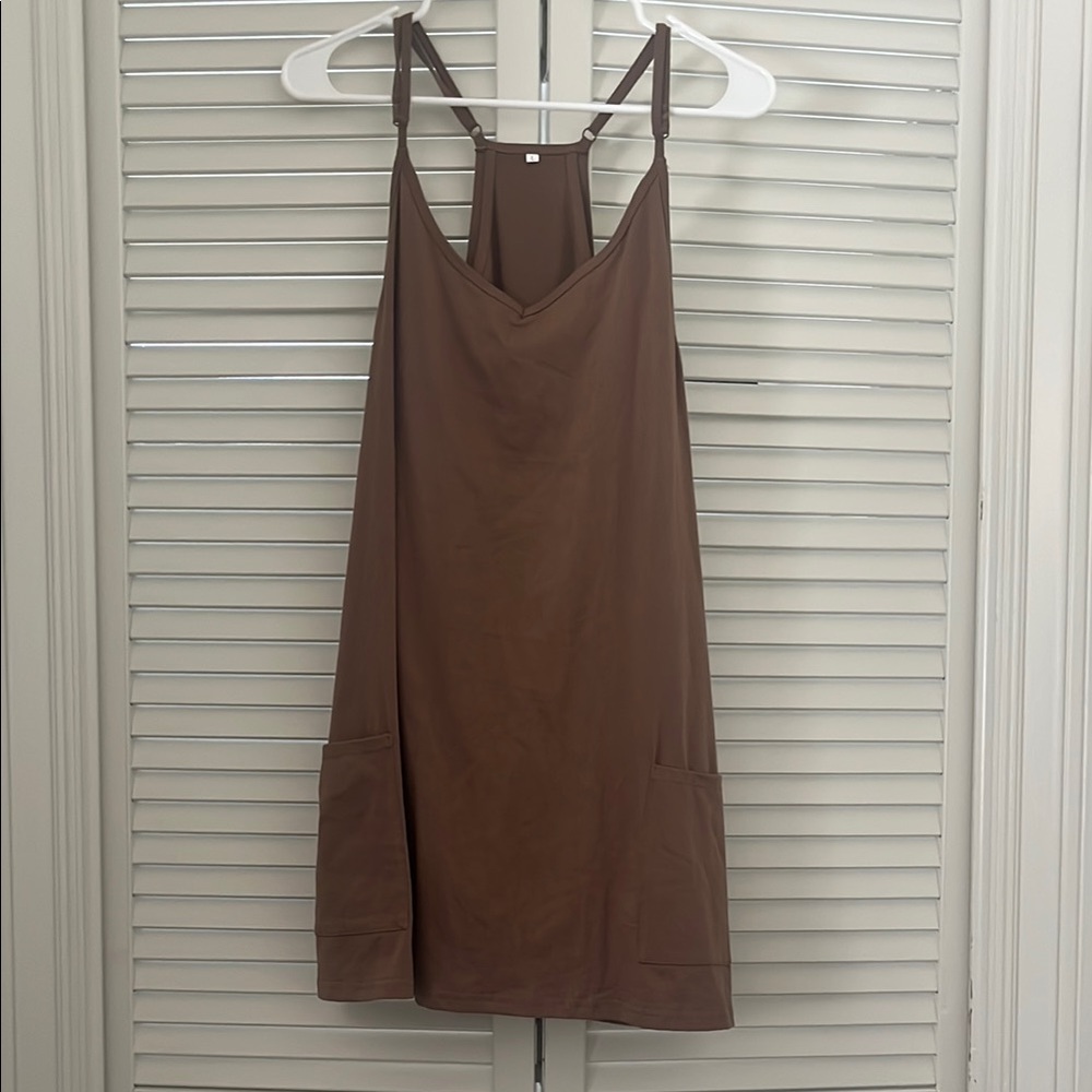 Brown Sleeveless Dress